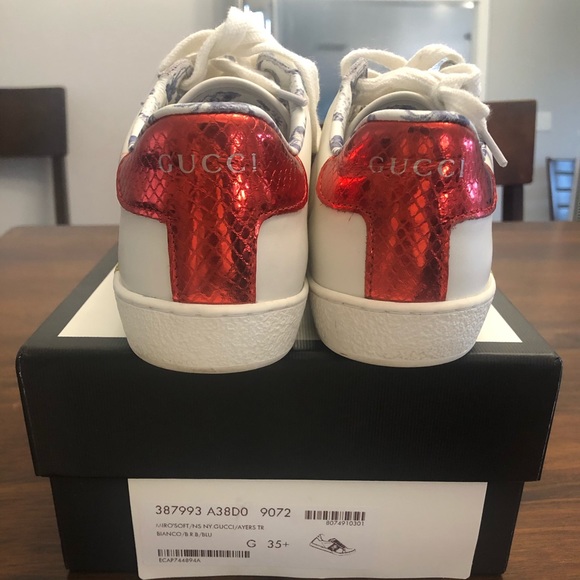 SOLD!! Ace metallic print leather sneakers. - Picture 3 of 8